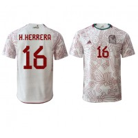 Camiseta México Hector Herrera #16 Visitante Equipación Mundial 2022 manga corta
